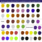 12 Color Primary Opaque Acrylic Airbrush Paint Set with Reducer & Cleaner, Ready to Spray, 1 oz. Bottles