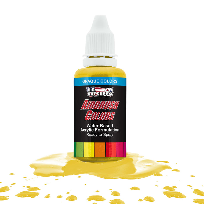 Bright Yellow, Opaque Acrylic Airbrush Paint, 1 oz.