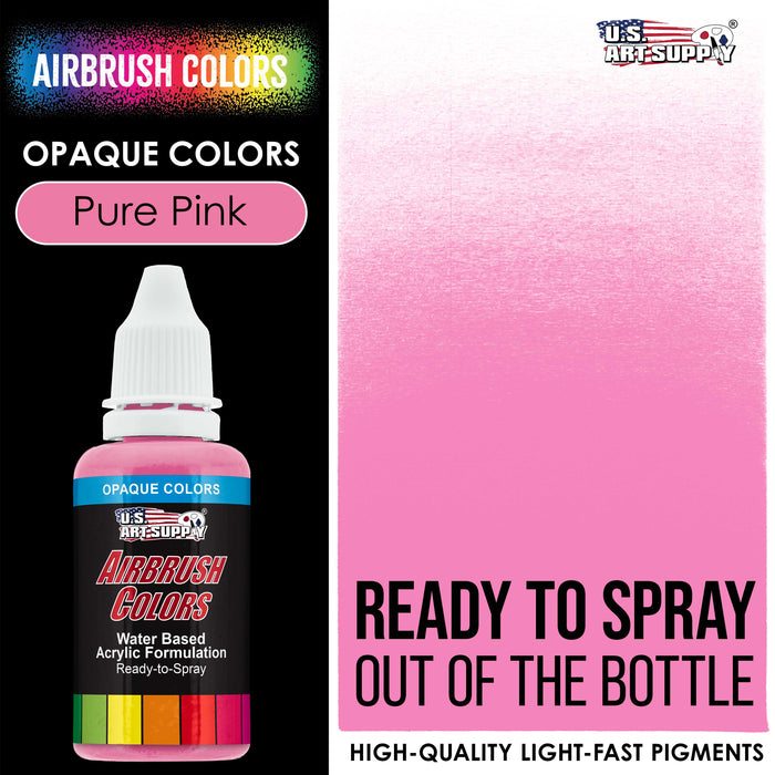 Pure Pink, Opaque Acrylic Airbrush Paint, 1 oz.