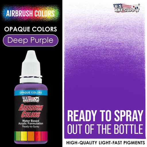 Deep Purple, Opaque Acrylic Airbrush Paint, 1 oz. Ready to Spray