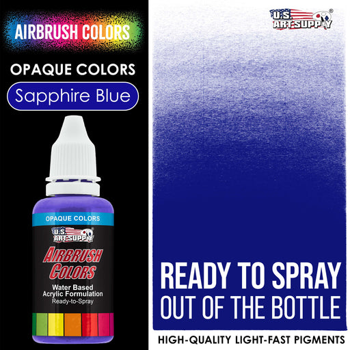 Sapphire Blue, Opaque Acrylic Airbrush Paint, 1 oz.