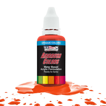 Vermillion Red, Opaque Acrylic Airbrush Paint, 1 oz. Ready to Spray