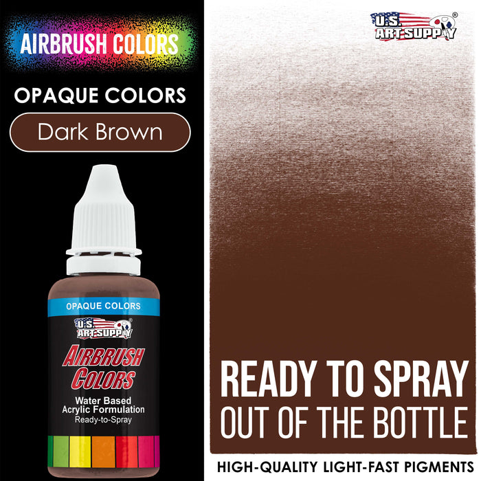Dark Brown, Opaque Acrylic Airbrush Paint, 1 oz. Ready to Spray