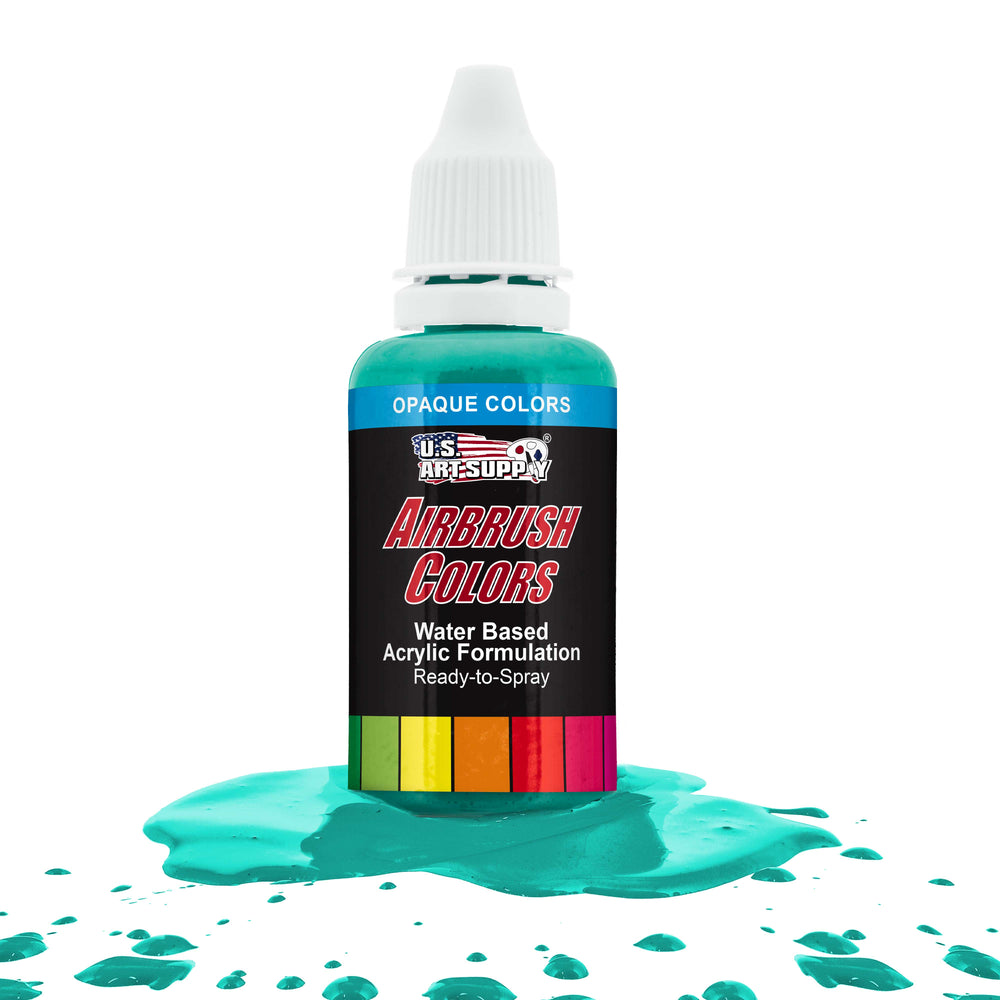 Aqua Blue, Opaque Acrylic Airbrush Paint, 1 oz.