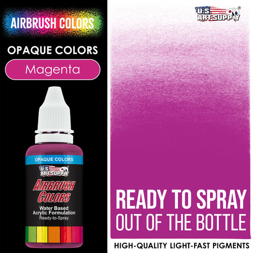 Magenta, Opaque Acrylic Airbrush Paint, 1 oz.