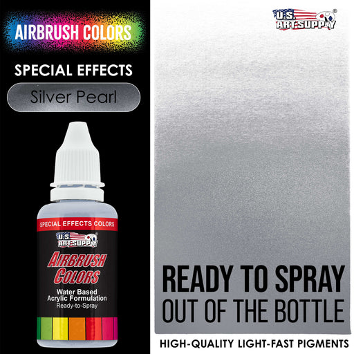 Silver Pearl, Pearlized Special Effects Acrylic Airbrush Paint, 1 oz.