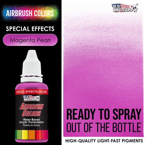 Magenta Pearl, Pearlized Special Effects Acrylic Airbrush Paint, 1 oz.