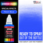 Neon Blue, Fluorescent Special Effects Acrylic Airbrush Paint, 1 oz. Ready to Spray