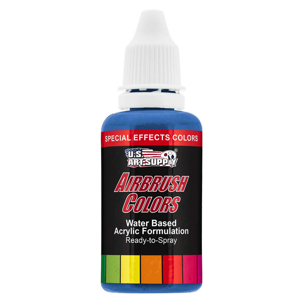 Neon Blue, Fluorescent Special Effects Acrylic Airbrush Paint, 1 oz.