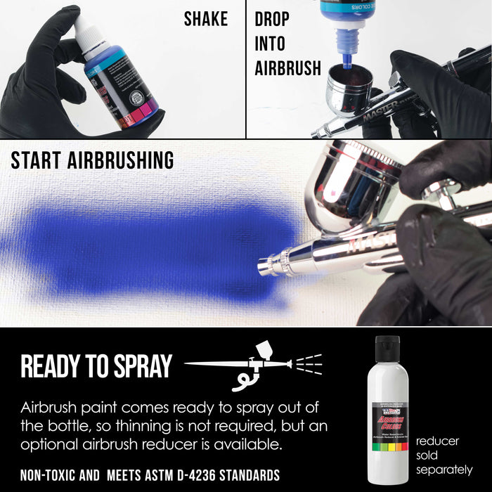 Deep Black, Transparent Acrylic Airbrush Paint, 1 oz.