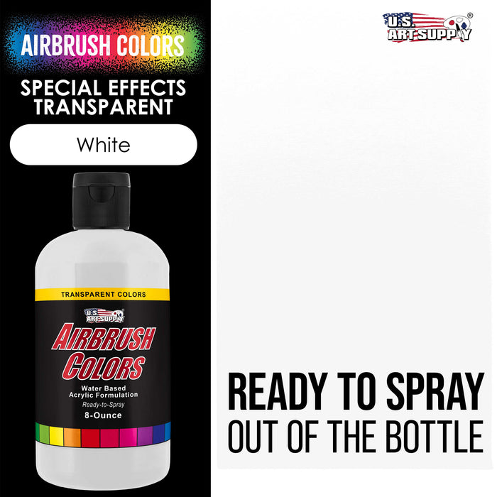 White, Transparent Acrylic Airbrush Paint, 8 oz.