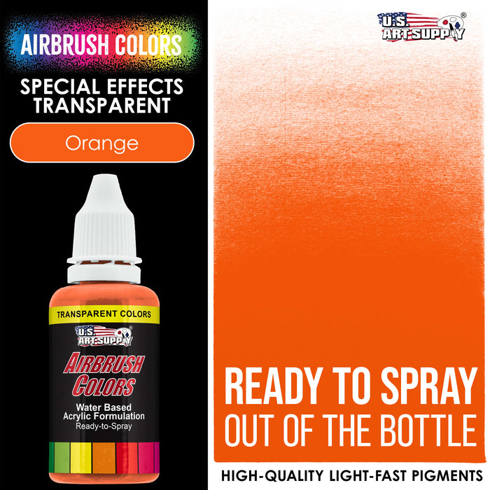 Orange, Transparent Acrylic Airbrush Paint, 1 oz.