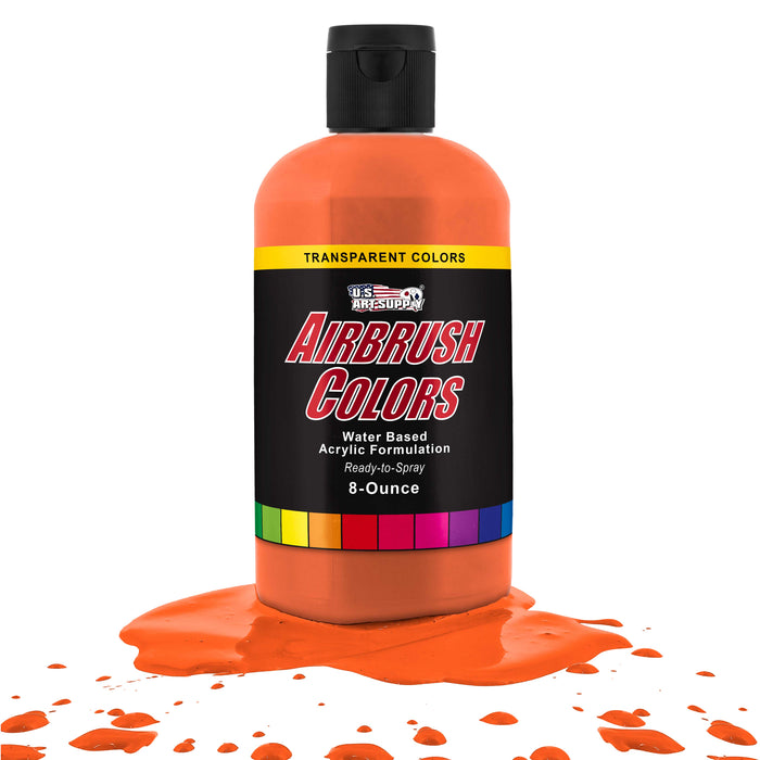 Orange, Transparent Acrylic Airbrush Paint, 8 oz.