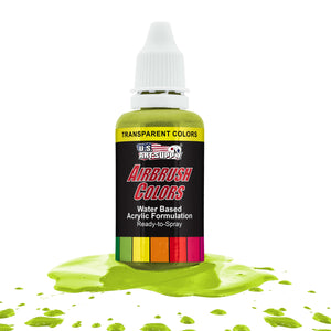 Chartruese, Transparent Acrylic Airbrush Paint, 1 oz. Ready to Spray
