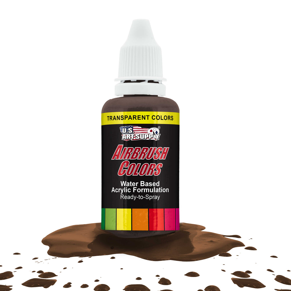 Dark Brown, Transparent Acrylic Airbrush Paint, 1 oz.