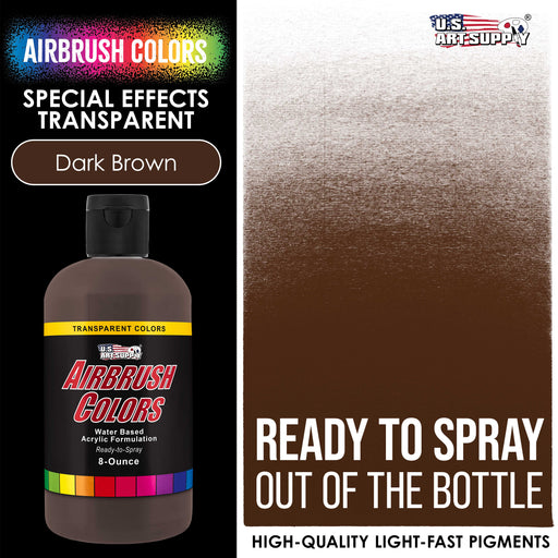 Dark Brown, Transparent Acrylic Airbrush Paint, 8 oz.