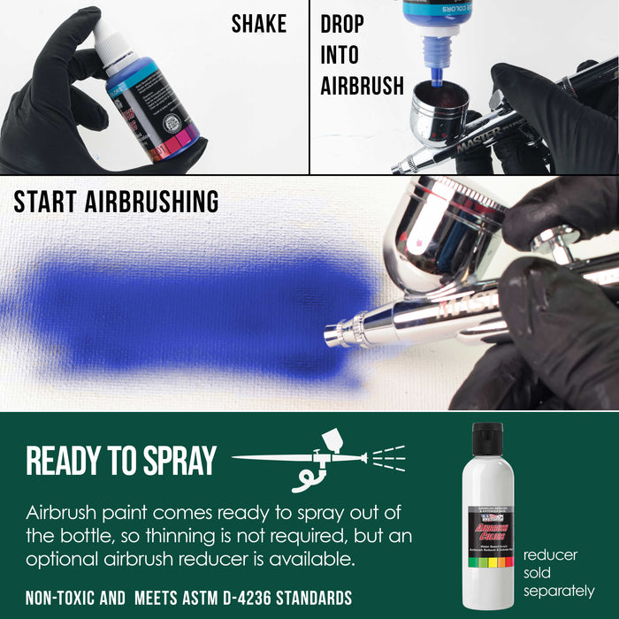 Phthalo Green, Transparent Acrylic Airbrush Paint, 1 oz. Ready to Spray