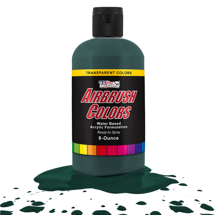 Phthalo Green, Transparent Acrylic Airbrush Paint, 8 oz.