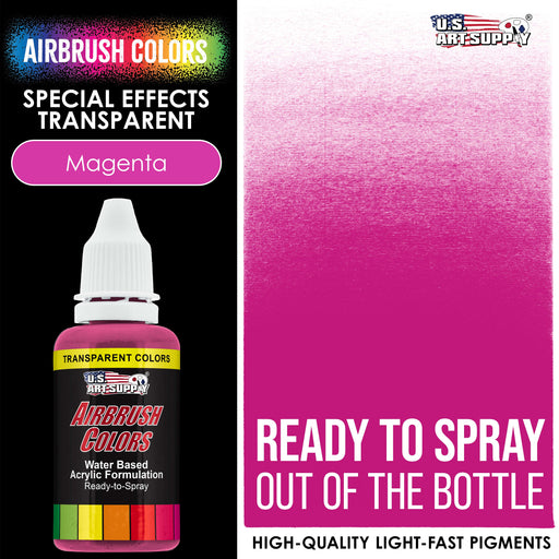 Magenta, Transparent Acrylic Airbrush Paint, 1 oz.