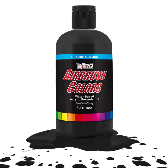 Deep Black, Opaque Acrylic Airbrush Paint, 8 oz.