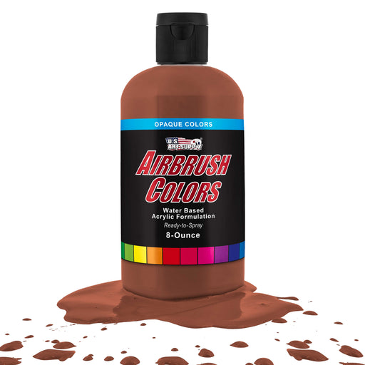 U.S. Art Supply Opaque Coffee Brown Acrylic Special Effects Airbrush Paint - 8oz Ready to Spray Air Brush Paint for Nails, Models, Fabric