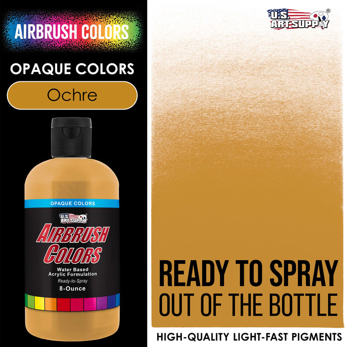 Ochre, Opaque Acrylic Airbrush Paint, 8 oz.