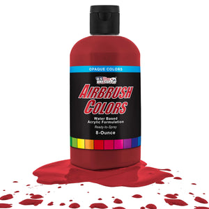 Crimson Red, Opaque Acrylic Airbrush Paint, 8 oz. Ready to Spray