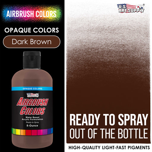 Dark Brown, Opaque Acrylic Airbrush Paint, 8 oz.