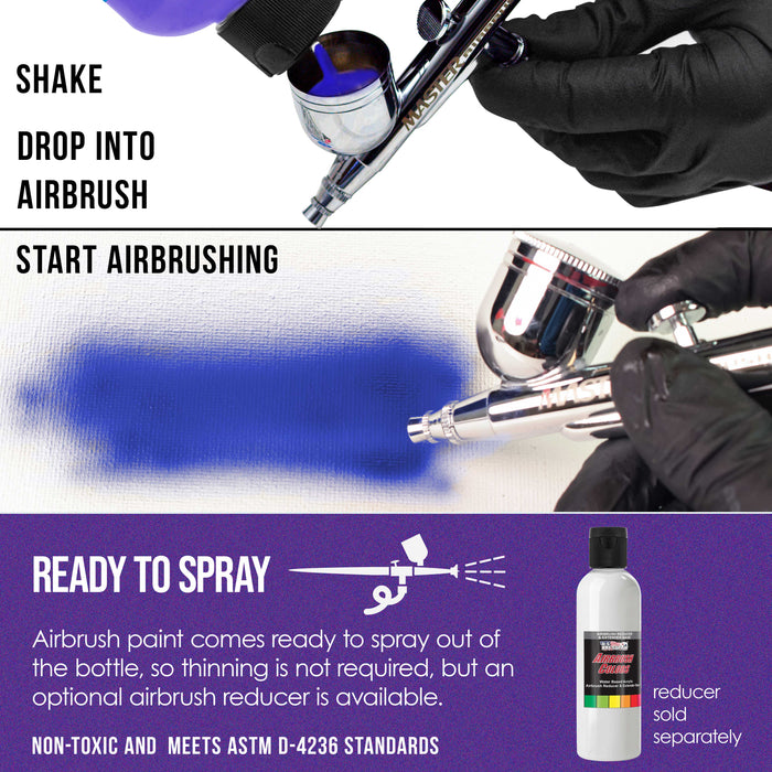 U.S. Art Supply Pearlized Purple Pearl Acrylic Special Effects Airbrush Paint - 8oz Ready to Spray Air Brush Paint for Nails, Models, Fabric