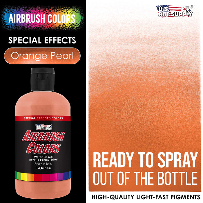 Orange Pearl, Pearlized Special Effects Acrylic Airbrush Paint, 8 oz.