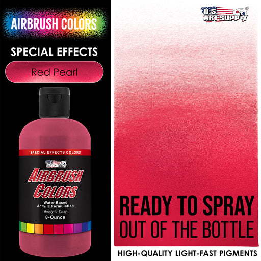 Red Pearl, Pearlized Special Effects Acrylic Airbrush Paint, 8 oz.