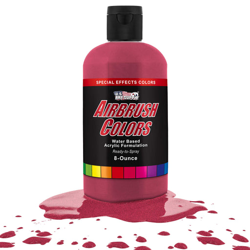 U.S. Art Supply Pearlized Red Pearl Acrylic Special Effects Airbrush Paint - 8oz Ready to Spray Air Brush Paint for Nails, Models, Fabric - Water-Based Air Brush Painting