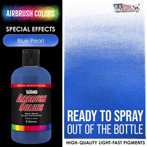 Blue Pearl, Pearlized Special Effects Acrylic Airbrush Paint, 8 oz.