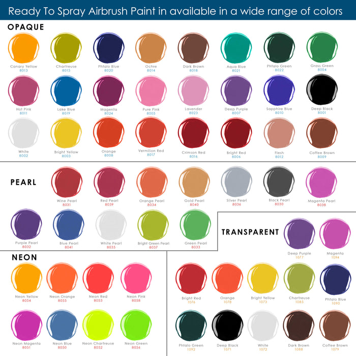 U.S. Art Supply Neon Magenta Acrylic Special Effects Airbrush Paint - 8oz Ready to Spray Air Brush Paint for Nails, Models, Fabric - Water-Based Air Brush Painting