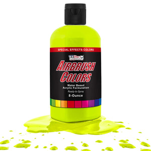 Neon Chartreuse, Green/Yellow Acrylic Special Effects Airbrush Paint, 8 oz. Ready to Spray