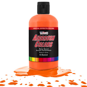 Neon Orange, Acrylic Special Effects Airbrush Paint, 8 oz. Ready to Spray