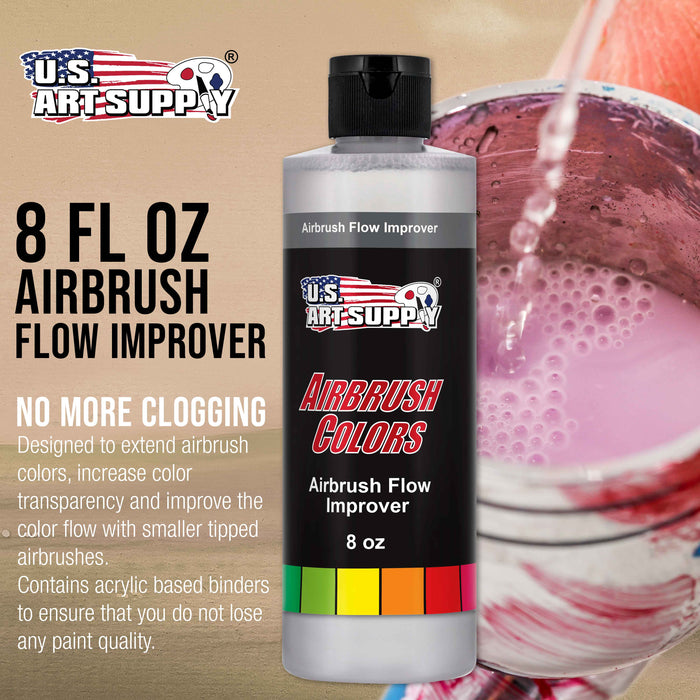 U.S. Art Supply Airbrush Flow Improver, 8-Ounce Bottle - Additive to I