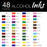 48 Color Alcohol Ink Set - Huge 30ml Triple Sized 1-oz Bottles - Includes 4-oz Blender & 30 Swabs - Vibrant Highly Concentrated Pigment Dye Paint