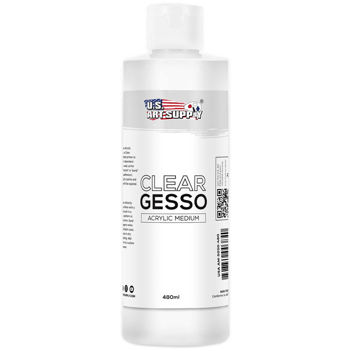 Clear Gesso Acrylic Medium, 480ml Bottle