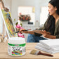 White Gesso Primer - 16.9oz (500ml) for Oil & Acrylic Paint - Superior Coverage, Canvas Prep, Mixable White Gesso Paint Artists