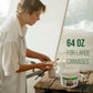 White Gesso Primer - 64oz, for Oil & Acrylic Paint - Superior Coverage, Canvas Prep, Mixable White Gesso Paint Artists