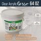 Clear Gesso Primer - 64oz, for Oil & Acrylic Paint - Superior Coverage, Canvas Prep, Mixable Clear Gesso Paint Artists