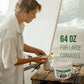 Clear Gesso Primer - 64oz, for Oil & Acrylic Paint - Superior Coverage, Canvas Prep, Mixable Clear Gesso Paint Artists