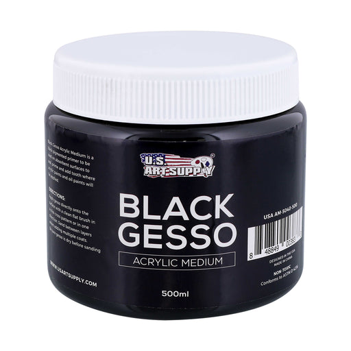 Black Gesso Acrylic Medium, 500ml Tube