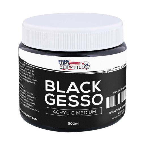 Black Gesso Acrylic Medium, 500ml Tube