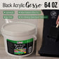 Black Gesso Primer - 64oz, for Oil & Acrylic Paint - Superior Coverage, Canvas Prep, Mixable White Gesso Paint Artists