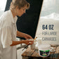 Black Gesso Primer - 64oz, for Oil & Acrylic Paint - Superior Coverage, Canvas Prep, Mixable White Gesso Paint Artists