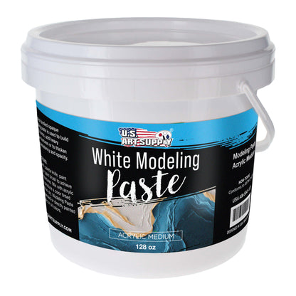 Acrylic Modeling Paste White - 128oz Bucket, Lightweight, Flexible, Mixable, Sandable, and Archival-Safe