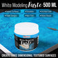 Acrylic Modeling Paste White - 16.9oz (500ml) Lightweight, Flexible, Mixable, Sandable, and Archival-Safe