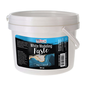Acrylic Modeling Paste White - 64oz, Lightweight, Flexible, Mixable, Sandable, and Archival-Safe